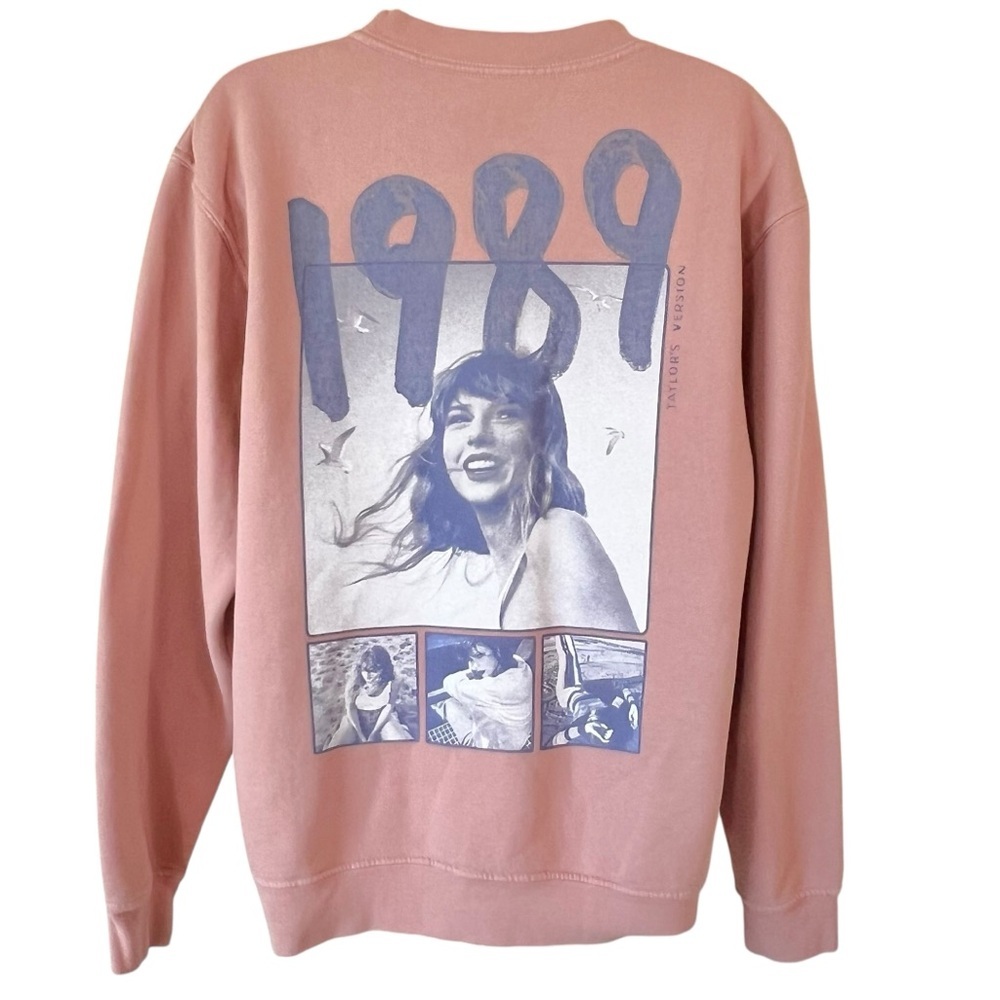 Taylor Swift 1989 Pink Crewneck Sweatshirt Taylor’s Version Official Merch